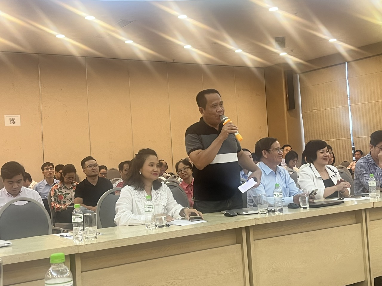 Ông Nguyễn Đức Thịnh Phó Tổng Thư ký VINAFOSA phát biểu tại hội thảo Luật An toàn thực phẩm sửa đổi