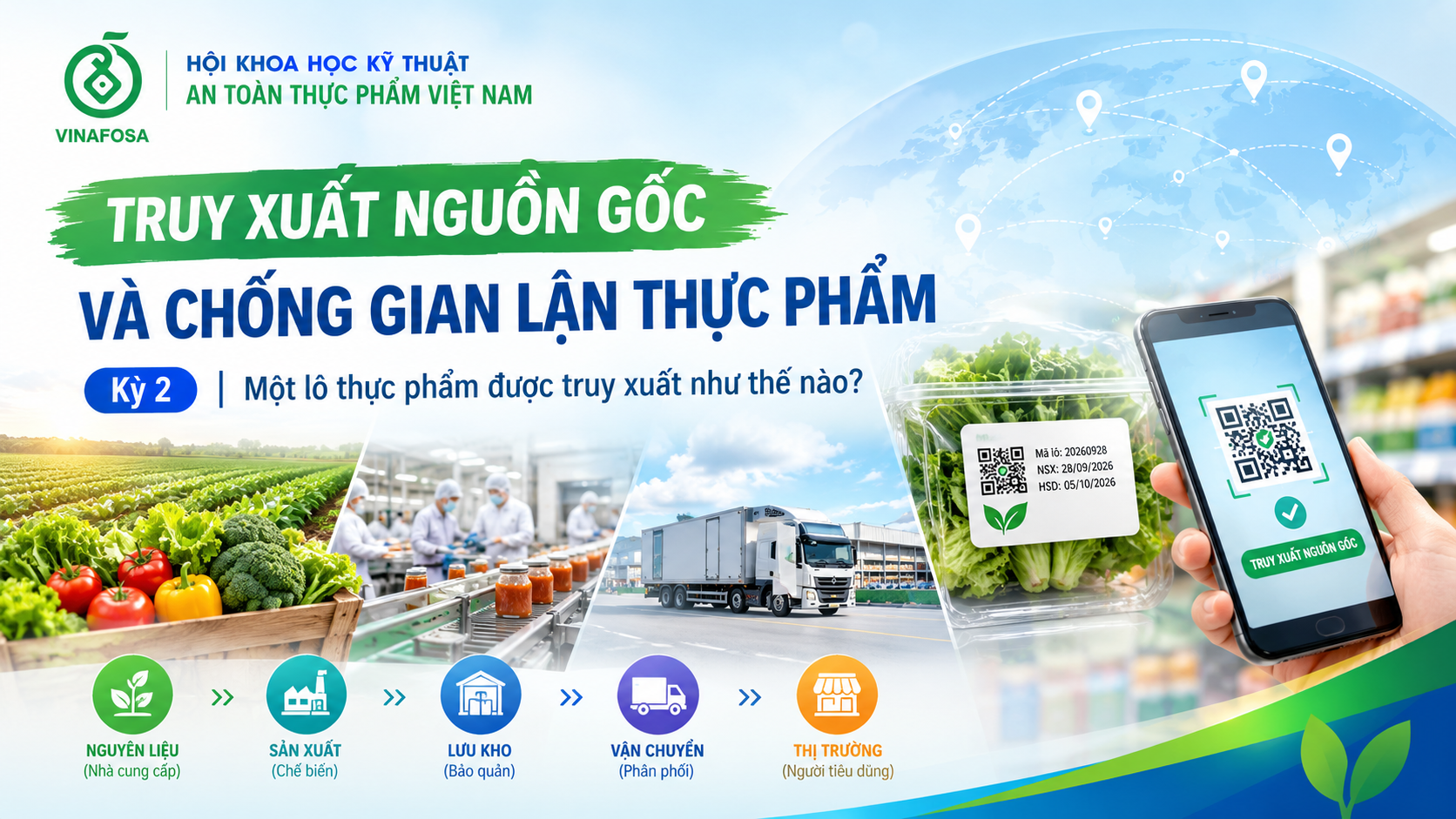 Truy xuất nguồn gốc Một lô thực phẩm được thực hiện như thế nào? Tìm hiểu mã lô, nguyên liệu, sản xuất, phân phối và cách lần ngược, lần xuôi.